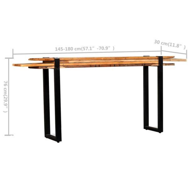 vidaXL Console Table Solid Reclaimed Wood Adjustable - Image 11