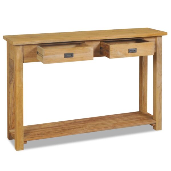 vidaXL Console Table Solid Teak 47.2"x11.8"x31.5" - Image 3