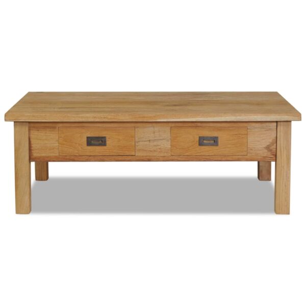 vidaXL Coffee Table Solid Teak 39.4"x23.6"x13.8" - Image 2