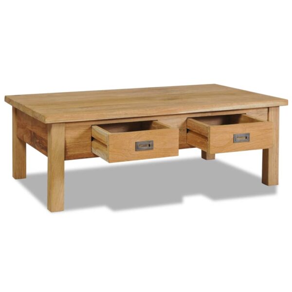 vidaXL Coffee Table Solid Teak 39.4"x23.6"x13.8" - Image 3