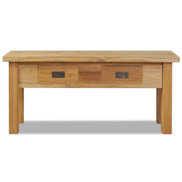 vidaXL Hall Bench Solid Teak 35.4"x11.8"x15.7" - Image 2