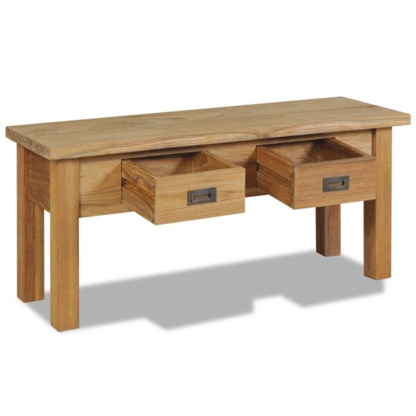 vidaXL Hall Bench Solid Teak 35.4"x11.8"x15.7" - Image 3