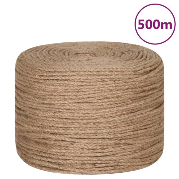 vidaXL Rope 100% Jute 0.2" 19685" - Image 2