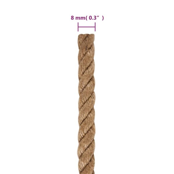 vidaXL Rope 100% Jute 0.3" 19685" - Image 6