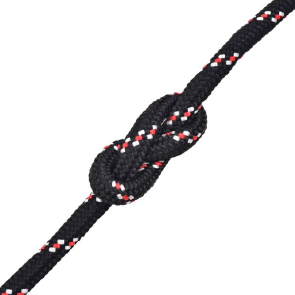 vidaXL Marine Rope Polypropylene 0.31" 3937" Black - Image 2