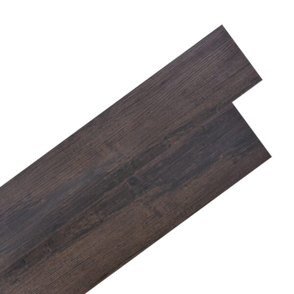 vidaXL Self-adhesive PVC Flooring Planks 54 ftÂ² 0.08" Dark Brown