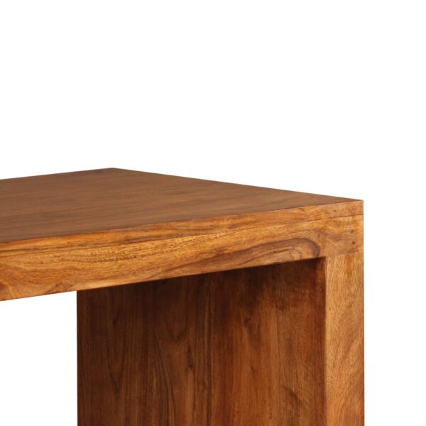 vidaXL Console Table Solid Wood with Honey Finish 43.3"x15.7"x29.9" - Image 9