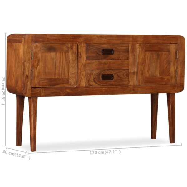 vidaXL Sideboard Solid Wood with Honey Finish 47.2"x11.8"x29.5" - Image 11