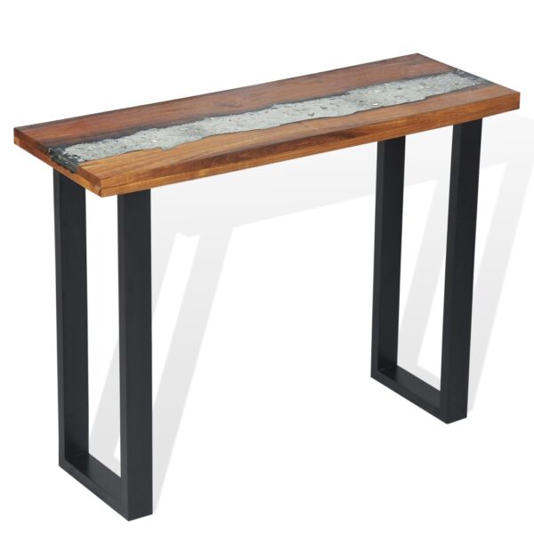 vidaXL Console Table Teak 39.4"x13.8"x29.5" - Image 9