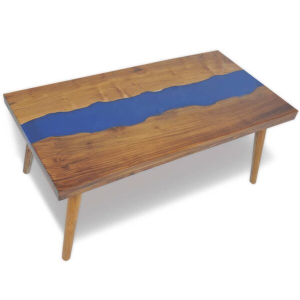 vidaXL Coffee Table Teak Resin 39.4"x19.7"x15.7"