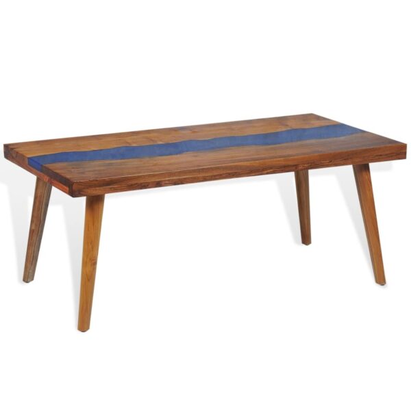 vidaXL Coffee Table Teak Resin 39.4"x19.7"x15.7" - Image 3