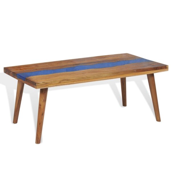 vidaXL Coffee Table Teak Resin 39.4"x19.7"x15.7" - Image 4