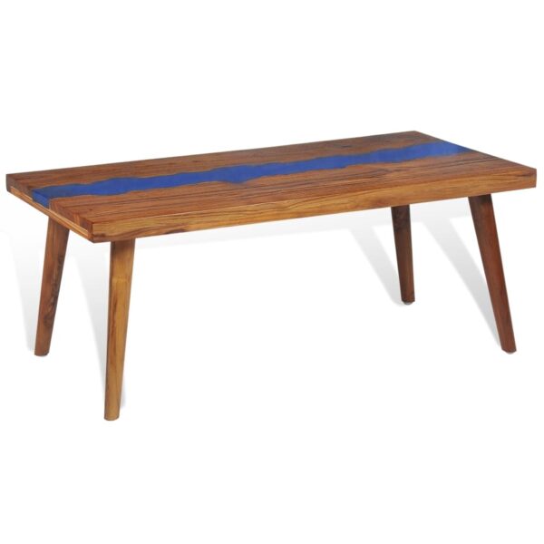 vidaXL Coffee Table Teak Resin 39.4"x19.7"x15.7" - Image 6