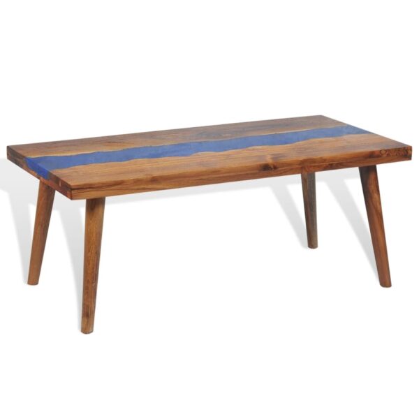 vidaXL Coffee Table Teak Resin 39.4"x19.7"x15.7" - Image 7