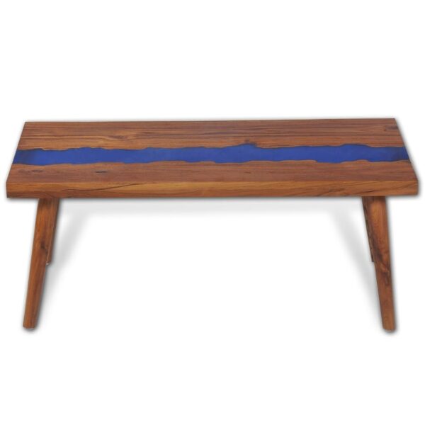 vidaXL Coffee Table Teak Resin 39.4"x19.7"x15.7" - Image 8