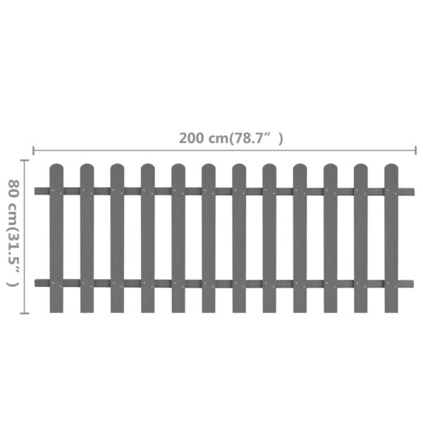 vidaXL Picket Fence WPC 78.7"x31.5" - Image 5