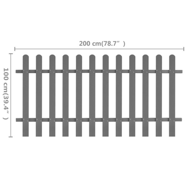 vidaXL Picket Fence WPC 78.7"x39.4" - Image 5