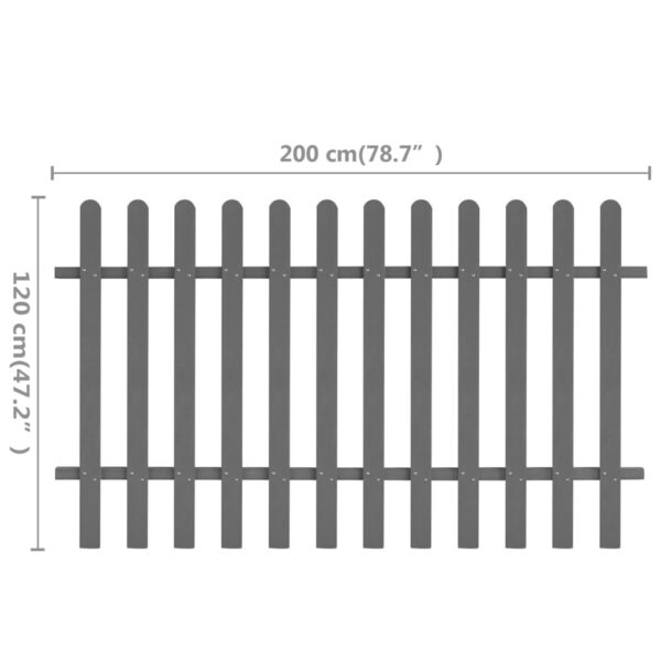 vidaXL Picket Fence WPC 78.7"x47.2" - Image 5