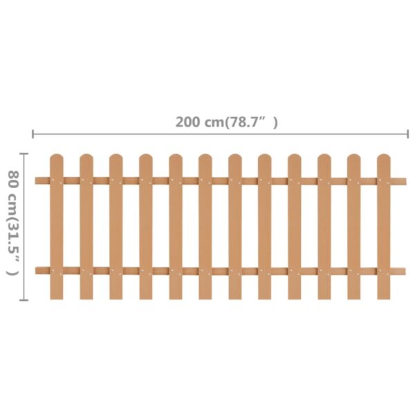 vidaXL Picket Fence WPC 78.7"x31.5" - Image 5