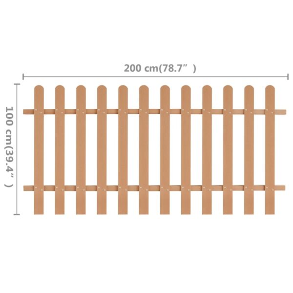 vidaXL Picket Fence WPC 78.7"x39.4" - Image 5