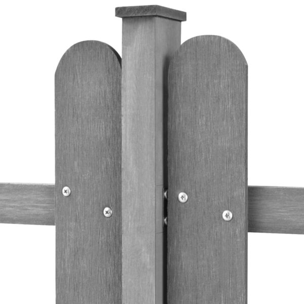 vidaXL Picket Fence with Posts 3 pcs WPC 236.2"x23.6" - Image 3