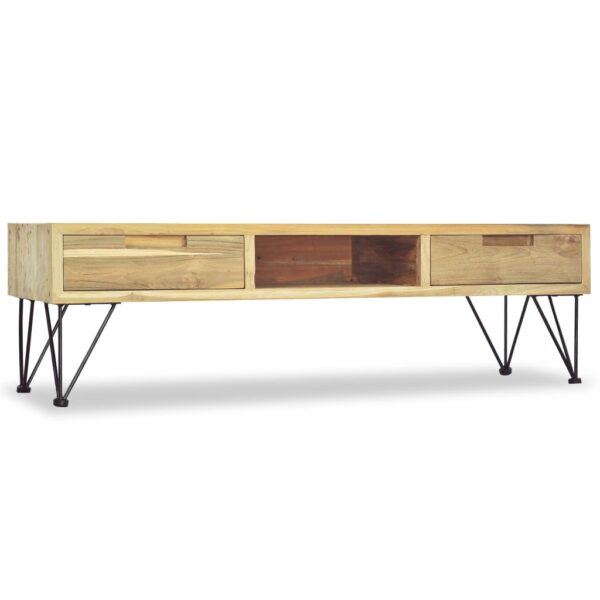 vidaXL TV Stand 47.2"x13.8"x13.8" Solid Teak - Image 4