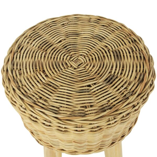 vidaXL Bar Stool Natural Rattan - Image 3