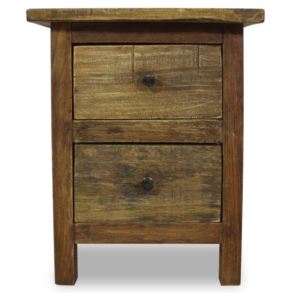 vidaXL Nightstand Solid Reclaimed Wood 15.7"x11.8"x20.1" - Image 3