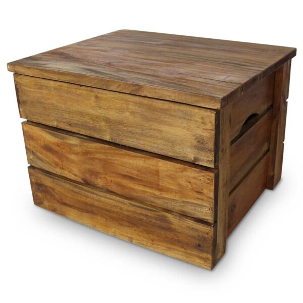 vidaXL Storage Crate Set 2 Pieces Solid Reclaimed Wood - Image 4