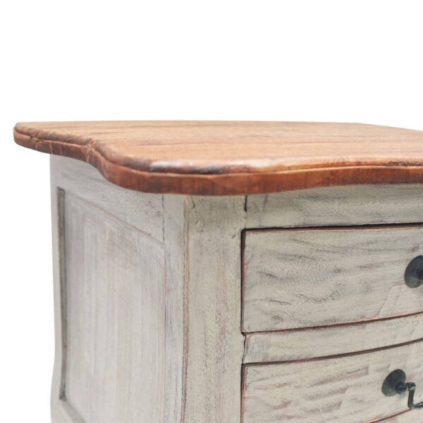 vidaXL Bedside Cabinet Solid Reclaimed Wood 18.9"x13.8"x25.2" - Image 4