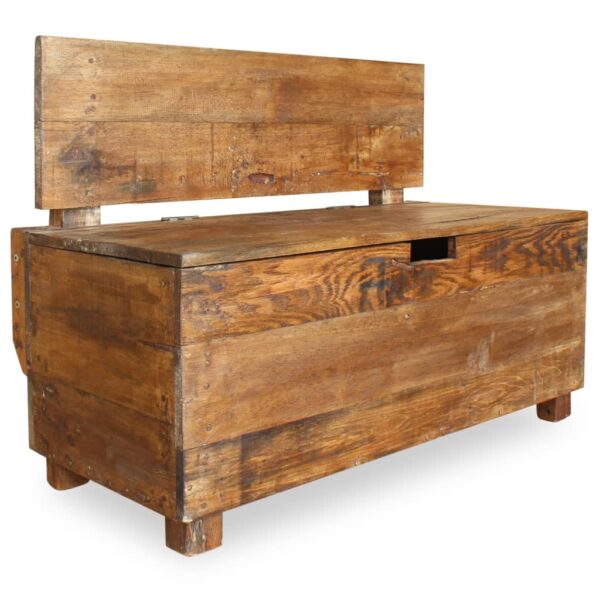 vidaXL Bench Solid Reclaimed Wood 33.9"x15.7"x23.6" - Image 2