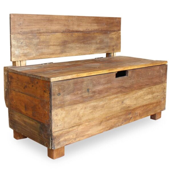 vidaXL Bench Solid Reclaimed Wood 33.9"x15.7"x23.6" - Image 3