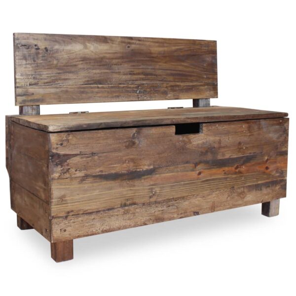 vidaXL Bench Solid Reclaimed Wood 33.9"x15.7"x23.6" - Image 5