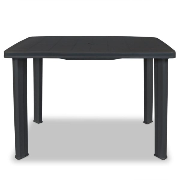 vidaXL Patio Table Anthracite 39.8"x26.8"x28.3" Plastic - Image 2