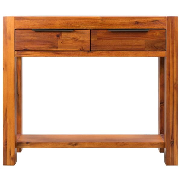 vidaXL Console Table Solid Acacia Wood 33.8"x11.8"x29.5" - Image 2