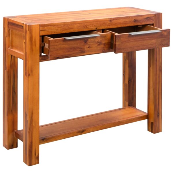 vidaXL Console Table Solid Acacia Wood 33.8"x11.8"x29.5" - Image 4