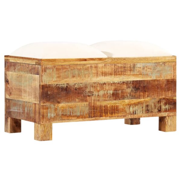 vidaXL Storage Bench Solid Reclaimed Wood 31.5"x15.7"x15.7" - Image 12