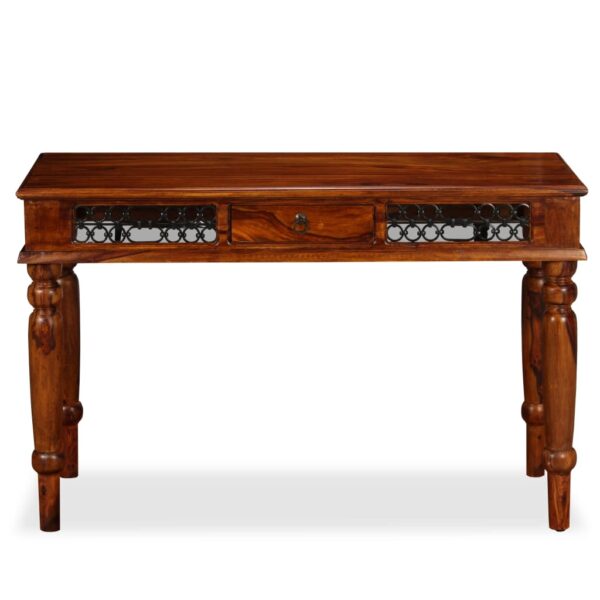 vidaXL Writing Table Solid Sheesham Wood 47.2"x19.7"x29.9" - Image 2