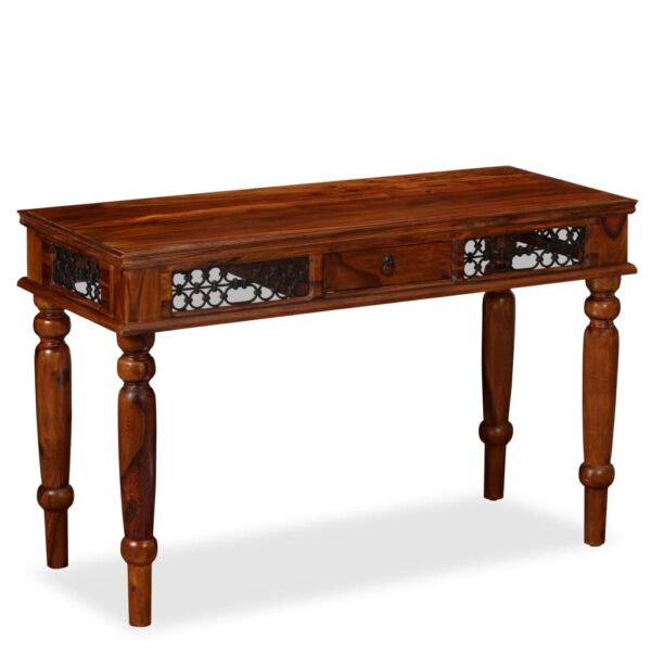 vidaXL Writing Table Solid Sheesham Wood 47.2"x19.7"x29.9" - Image 3