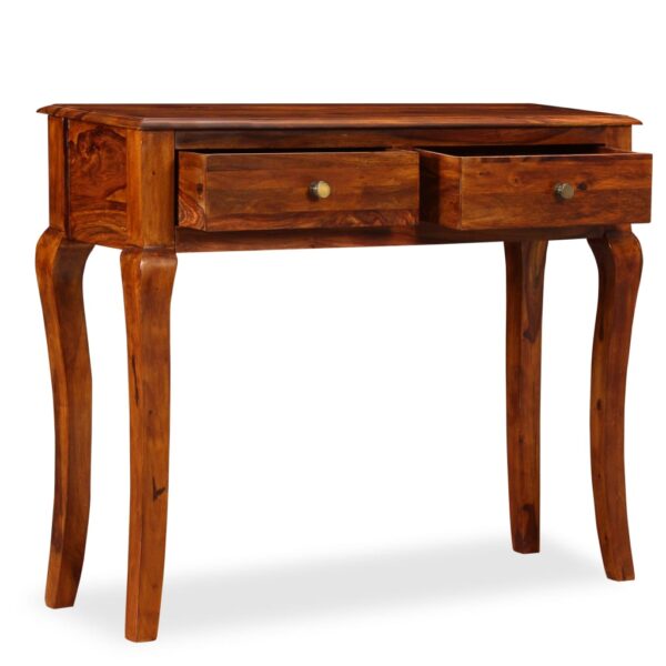 vidaXL Console Table Solid Sheesham Wood 35.4"x12.6"x29.9" - Image 3