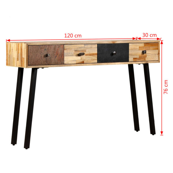 vidaXL Console Table Solid Reclaimed Teak 47.2"x11.8"x29.9" - Image 10