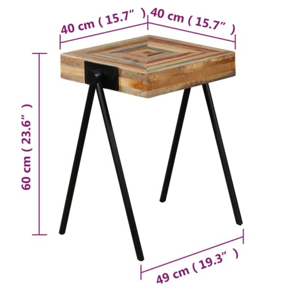 vidaXL Side Table Solid Reclaimed Teak - Image 9