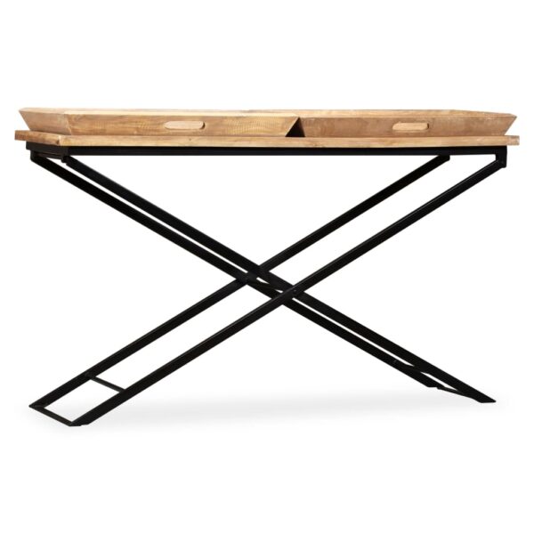 vidaXL Console Table Solid Mango Wood 51.2"x15.7"x31.5" - Image 2