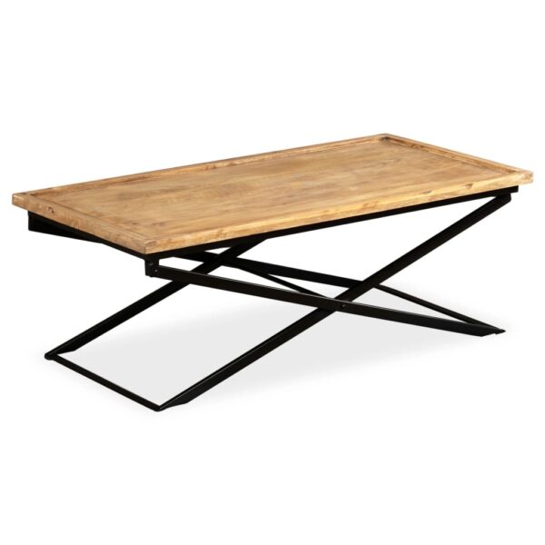 vidaXL Coffee Table Solid Mango Wood 43.3"x21.7"x16.5" - Image 4