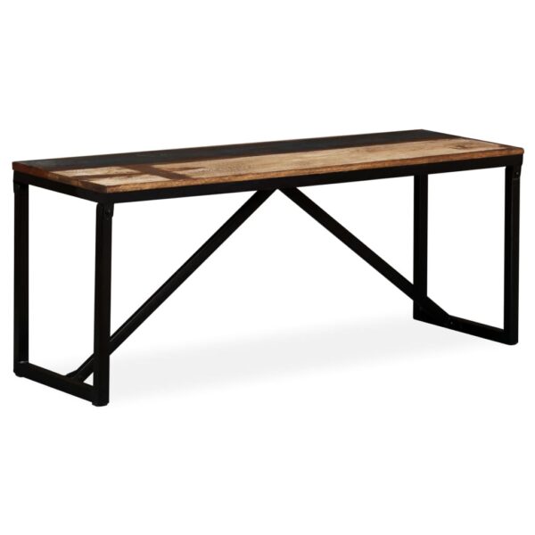 vidaXL Bench Solid Reclaimed Wood 43.3"x13.8"x17.7" - Image 11