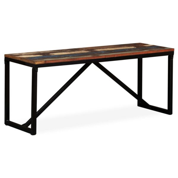 vidaXL Bench Solid Reclaimed Wood 43.3"x13.8"x17.7" - Image 12