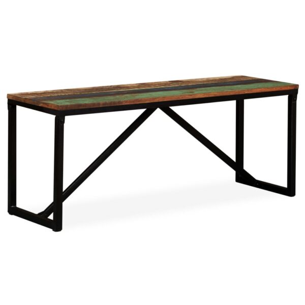 vidaXL Bench Solid Reclaimed Wood 43.3"x13.8"x17.7" - Image 8