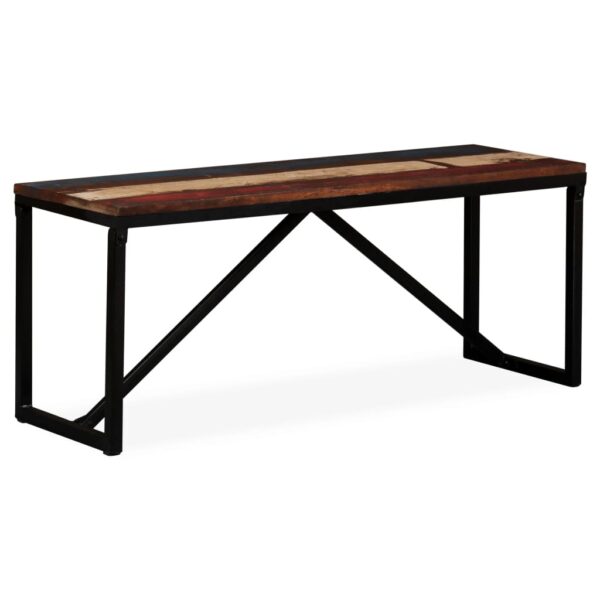 vidaXL Bench Solid Reclaimed Wood 43.3"x13.8"x17.7" - Image 9