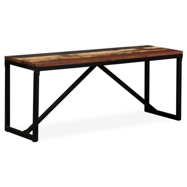 vidaXL Bench Solid Reclaimed Wood 43.3"x13.8"x17.7" - Image 10