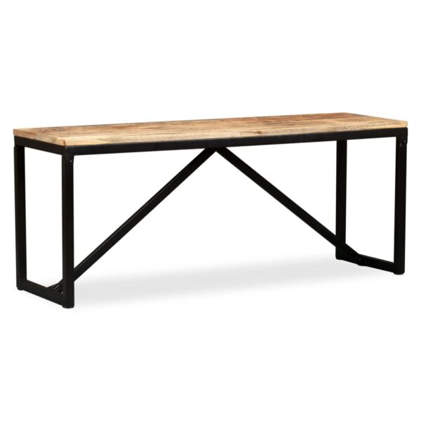 vidaXL Bench Solid Mango Wood 43.3"x13.8"x17.7" - Image 3